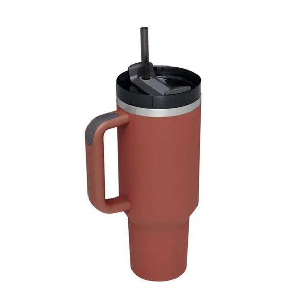 40 oz Tumbler with Handle and Straws