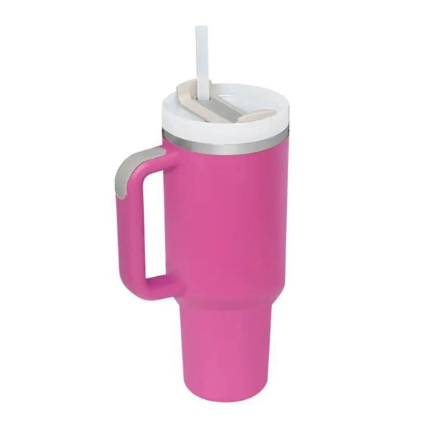 40 oz Tumbler with Handle and Straws