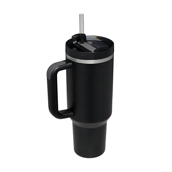 40 oz Tumbler with Handle and Straws