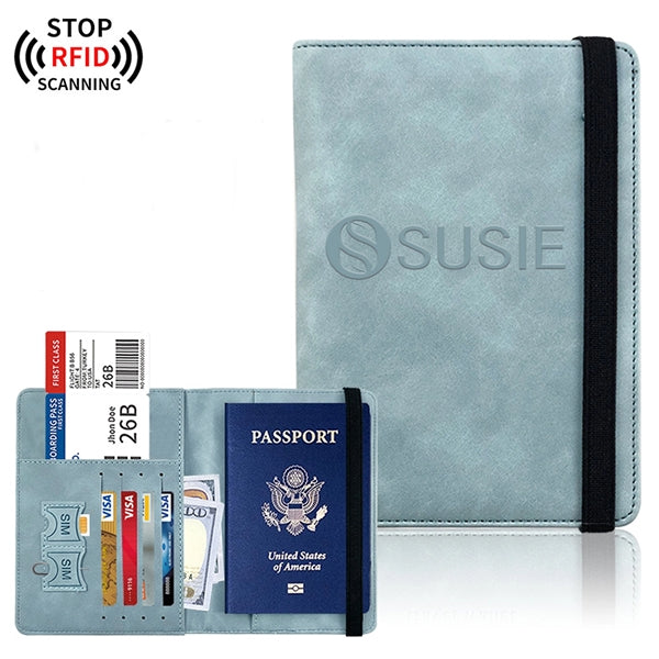 Faux Leather Rfid Passport Holder