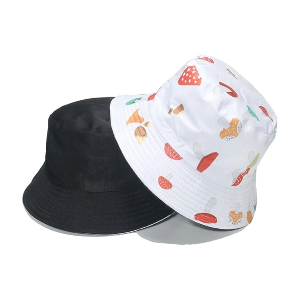 Unisex Print Double Side Wear Reversible Bucket Hat