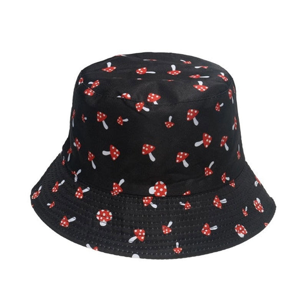 Unisex Print Double Side Wear Reversible Bucket Hat