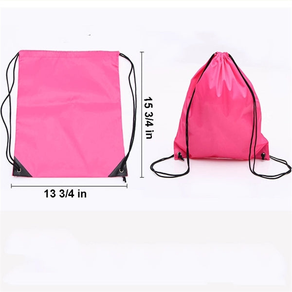 210D Drawstring Backpack Foldable Sports Gym Tote Bag