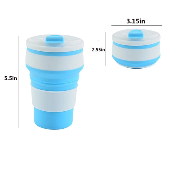 12oz Collapsible Silicone Travel Folding Cup