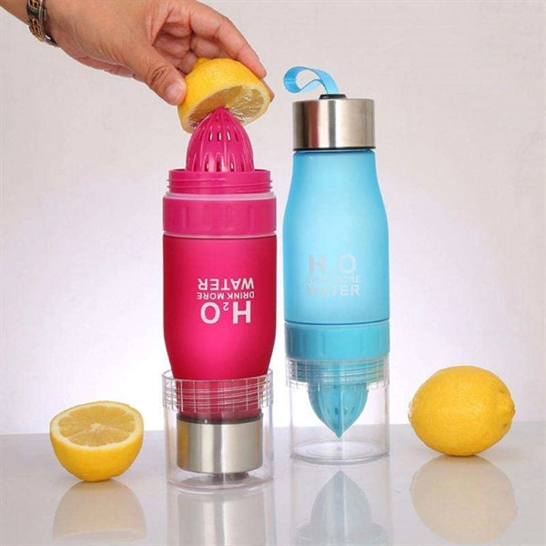 Portable 22 Oz Lemon Fruit Infuser Squeezer Cup Water Bottle