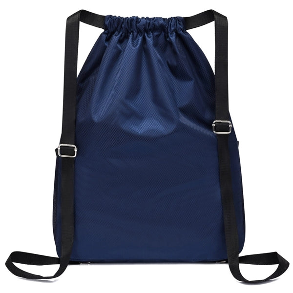 Waterproof Drawstring Gym Backpack Bag With Front Pocket