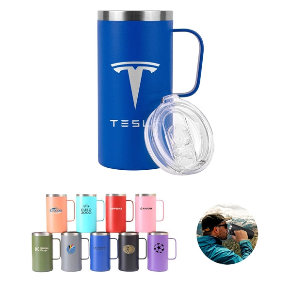 20oz.Vacuum Insulated Tall Travel Mug With Spill-Proof Clear