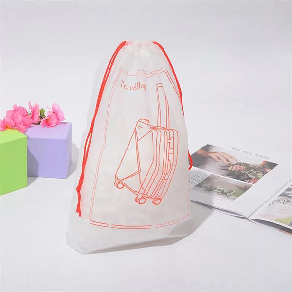 Clear Frosted Drawstring Bag