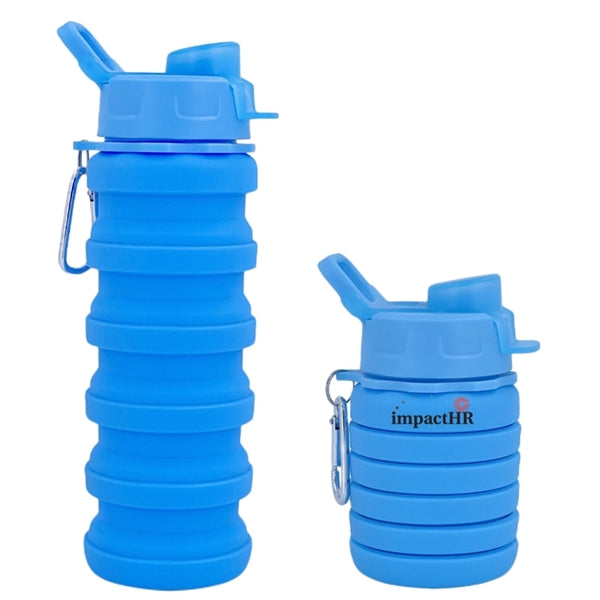 16 oz Silicone Collapsible Water Bottle with Twist Cap