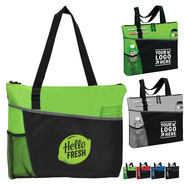 Brady Zippered Brief Polycanvas Tote Bag