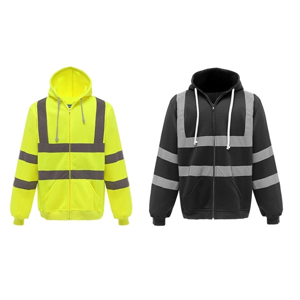 High Visibility Reflective Hoodies With zipper for Men and