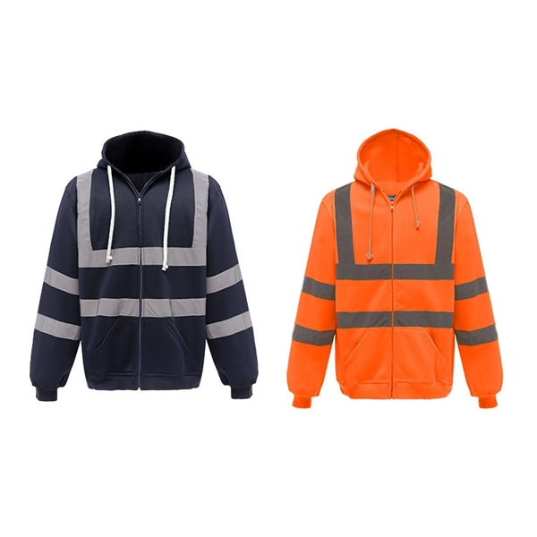 High Visibility Reflective Hoodies With zipper for Men and