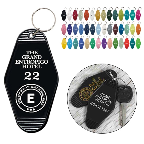 Vintage Plastic Motel Keychain Hotel Key Tag