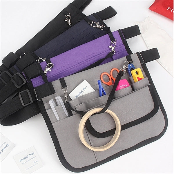 Nurse Pouch Multi-Compartment Medical Tool Storage Waist Bag