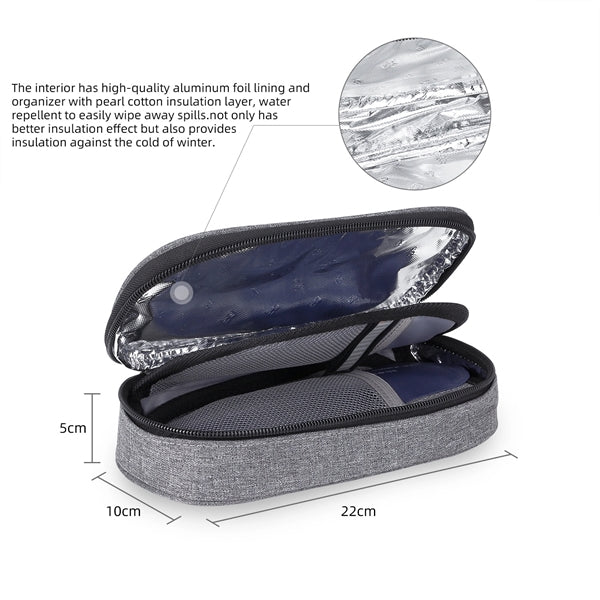 Insulin Cooler Medication Organizer with one or two Ice Pack