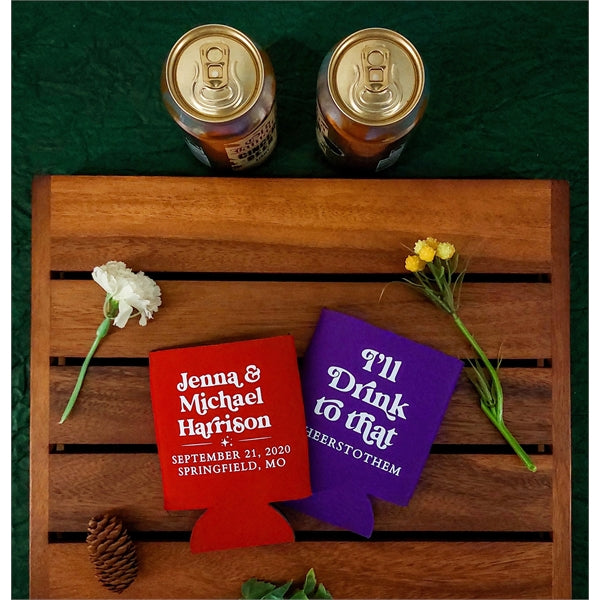Wedding Favors Koozie Can Cooler 2023