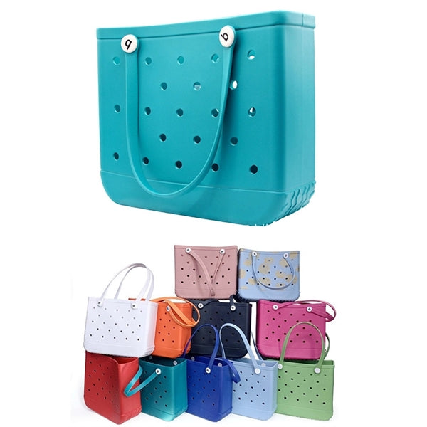 Oversized Waterproof Sandproof Beach Tote Bag Hole Handbag