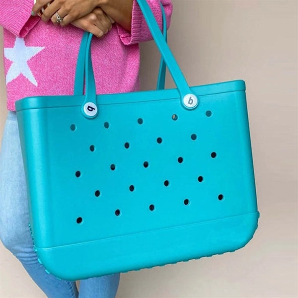 Oversized Waterproof Sandproof Beach Tote Bag Hole Handbag