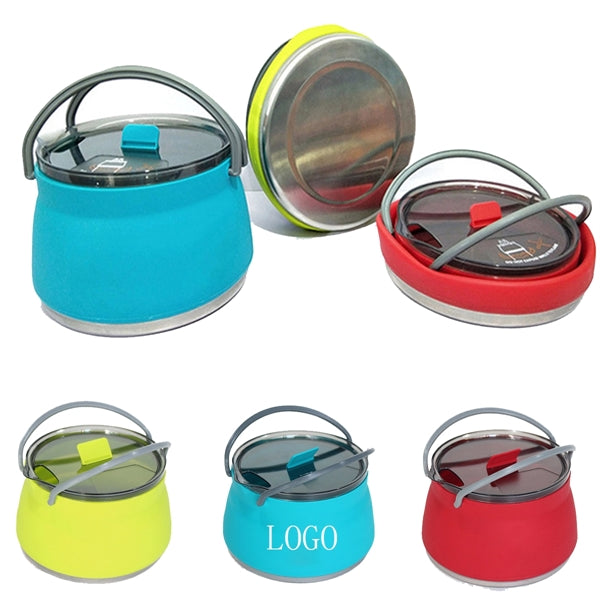 Travel silicone folding water bottle