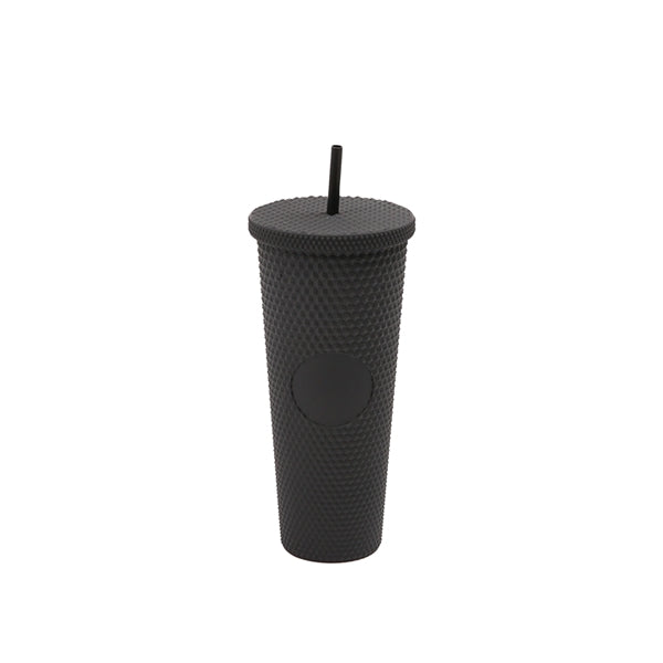 24Oz Double Plastic Durian Cup With Straw