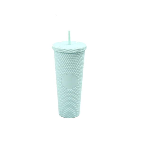 24Oz Double Plastic Durian Cup With Straw
