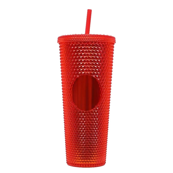 24Oz Double Plastic Lasers Durian Cup With Straw