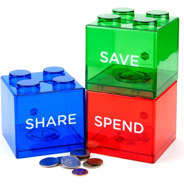 Clear Transparent Plastic Block Banks