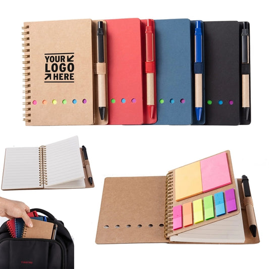 A6 Spiral Notebook with Pen in Holder