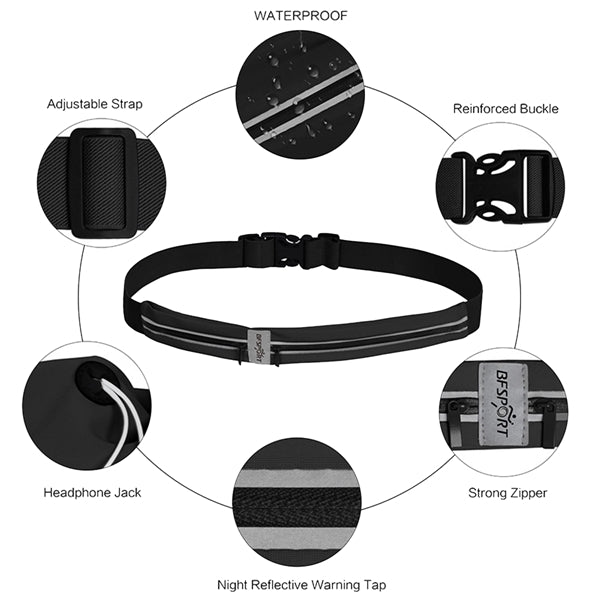 Outdoor fitness sports double mouth waist bag