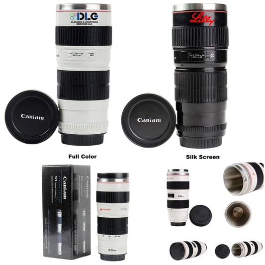 14 oz Travel Car Water Vacuum Simulation Camera Lens Mugs