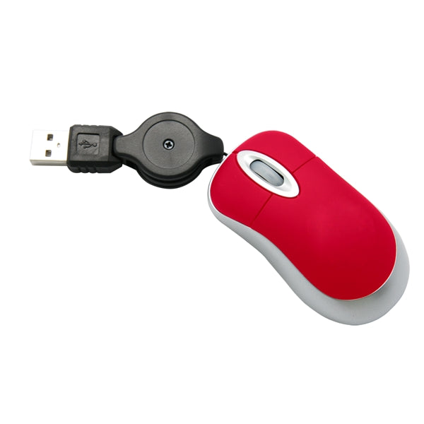 Besly Retractable Cord Mini Optical Mouse
