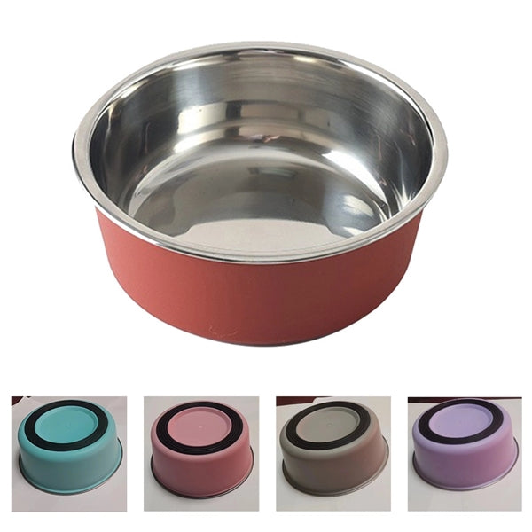 47oz Stainless Steel Double Wall Dog Bowls With Non-Slip Mat