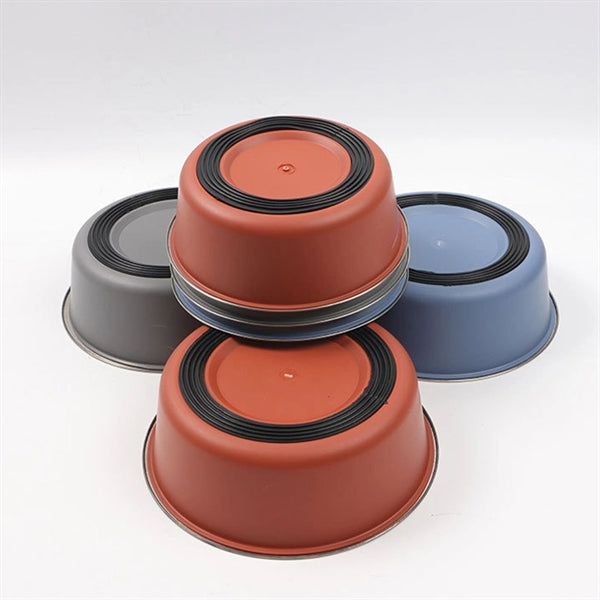 47oz Stainless Steel Double Wall Dog Bowls With Non-Slip Mat
