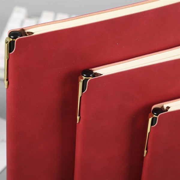 A5 Faux Leather Hard Cover School Office Journal Notebook