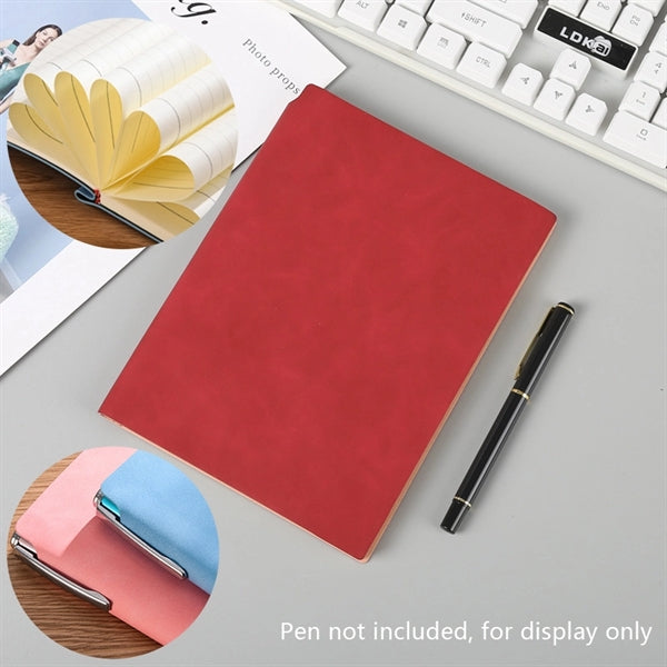 A5 Faux Leather Hard Cover School Office Journal Notebook