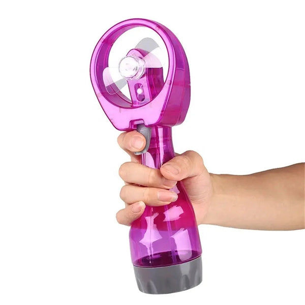 Handheld Battery Powered Water Misting Spray Cooling Fan