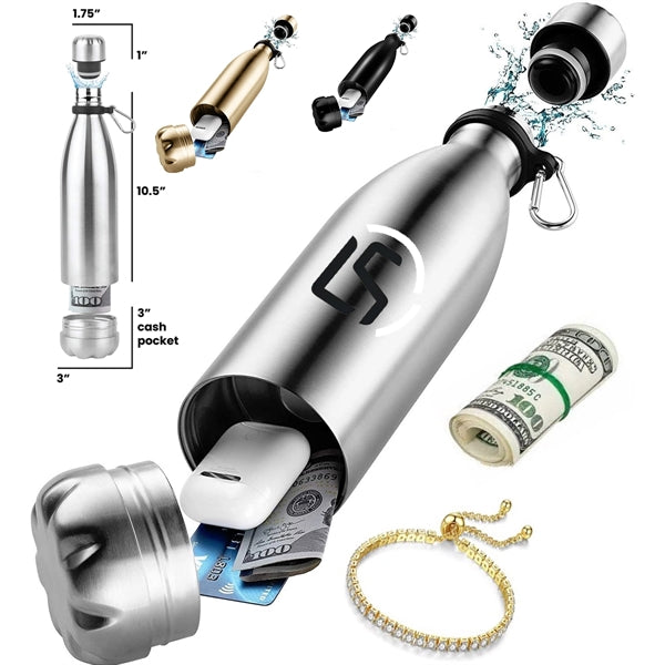18Oz Stainless Steel Bottle With Hidden Compartment