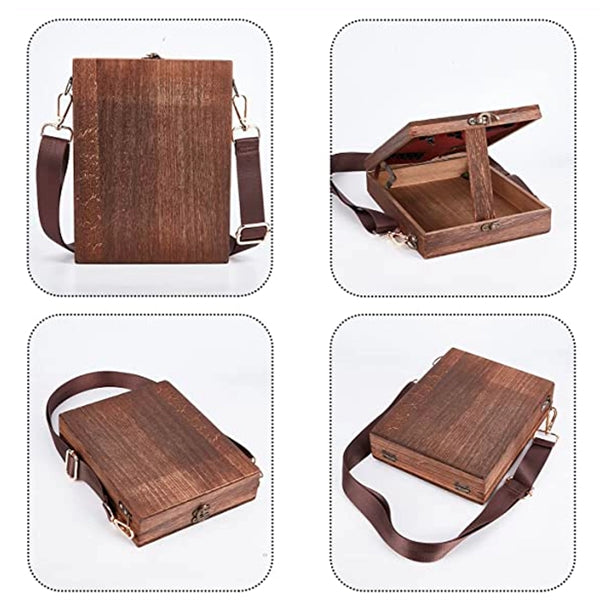 Multifunctional Wooden Crossbody Messenger Bag