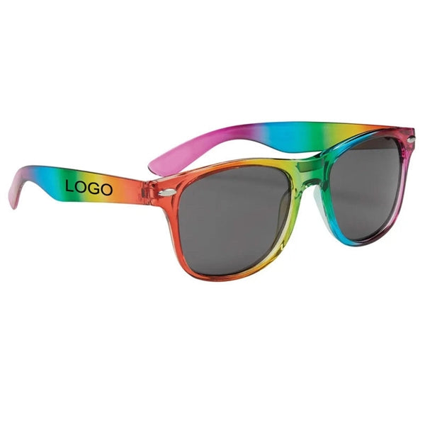 Rainbow Color Rectangle Frame Sunglass