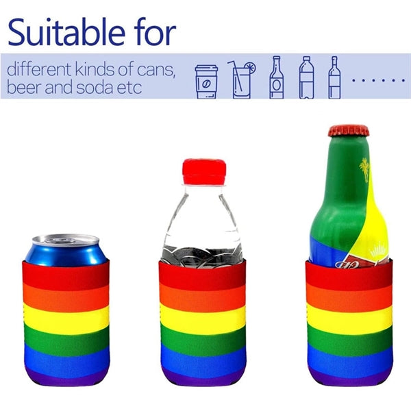 Rainbow Pride Can Coolers