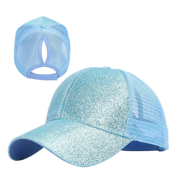 Glitter Mesh Caps