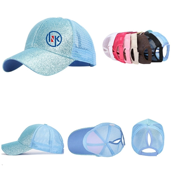 Glitter Mesh Caps