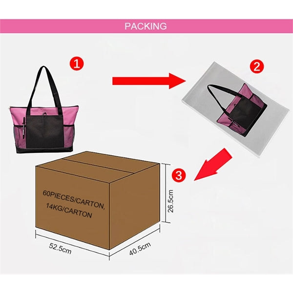 Non Woven Zippered Totes Bags