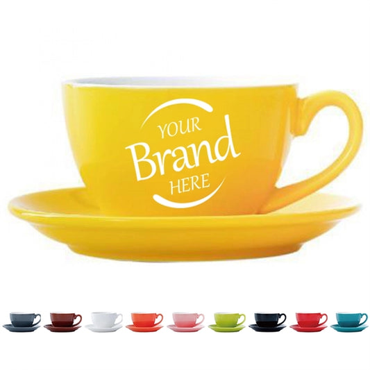 7.5 Oz Ceramic Cup And Saucer Set