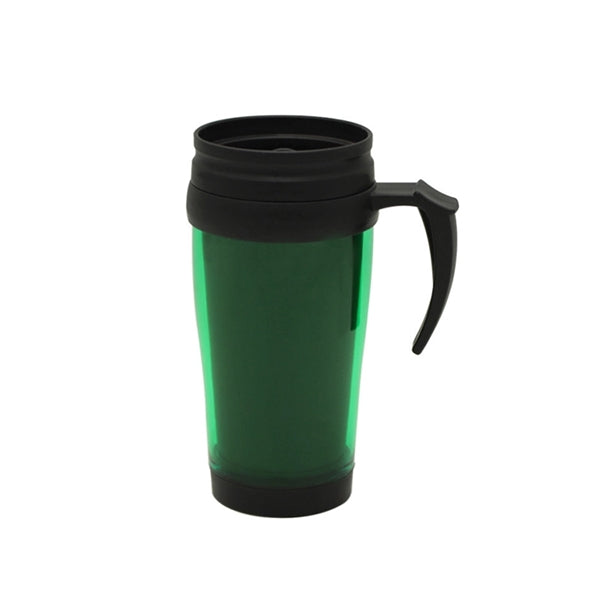 15 Oz Double Wall Plastic Insulated Travel Mug