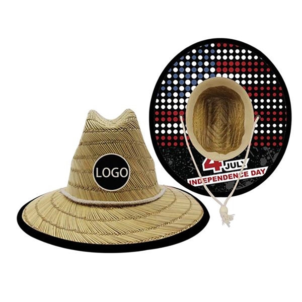 Beach Sun Straw Hat with logo