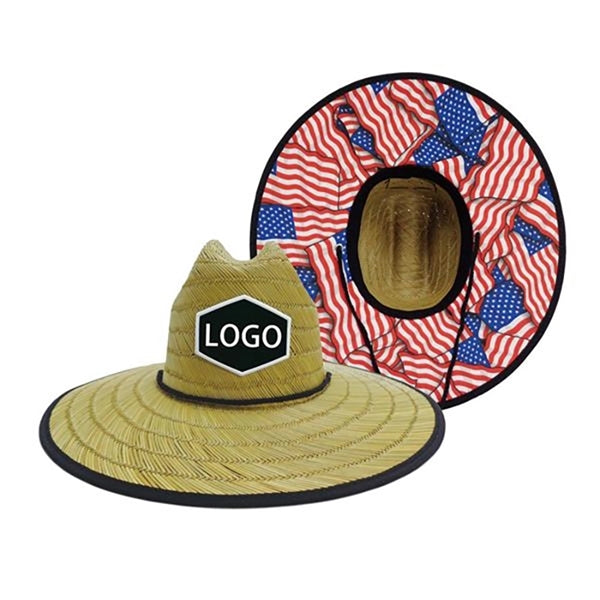 Beach Sun Straw Hat with logo