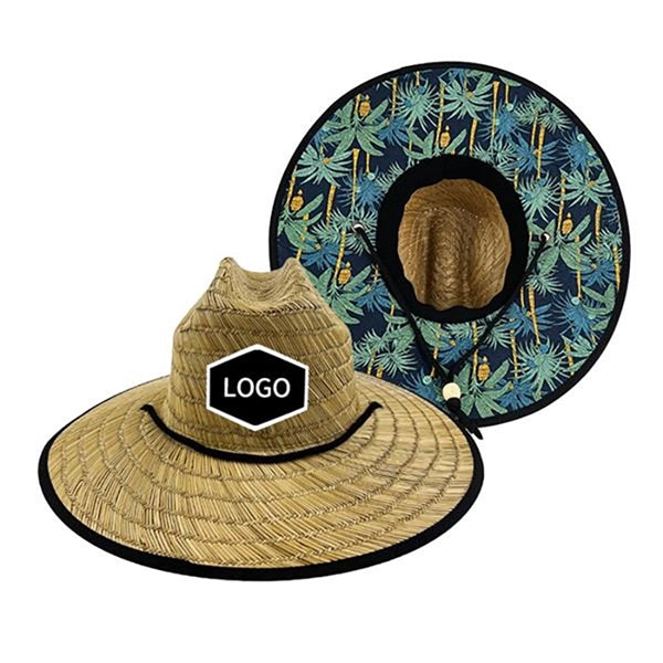 Beach Sun Straw Hat with logo