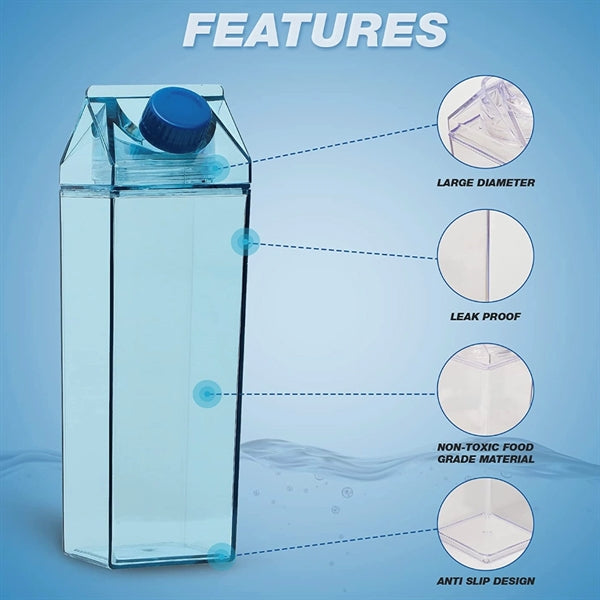 Plastic Milk Carton Clear Water Bottle