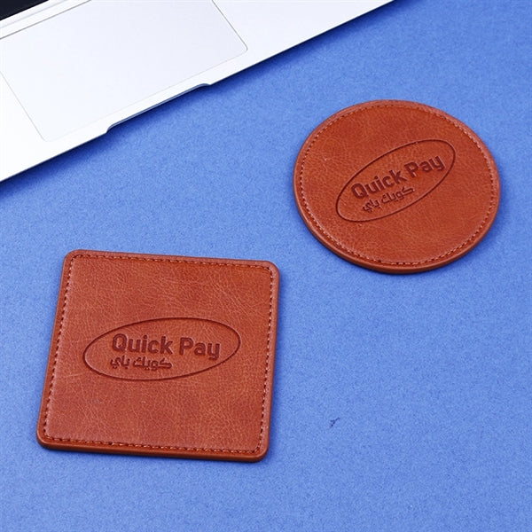 Leather coasters